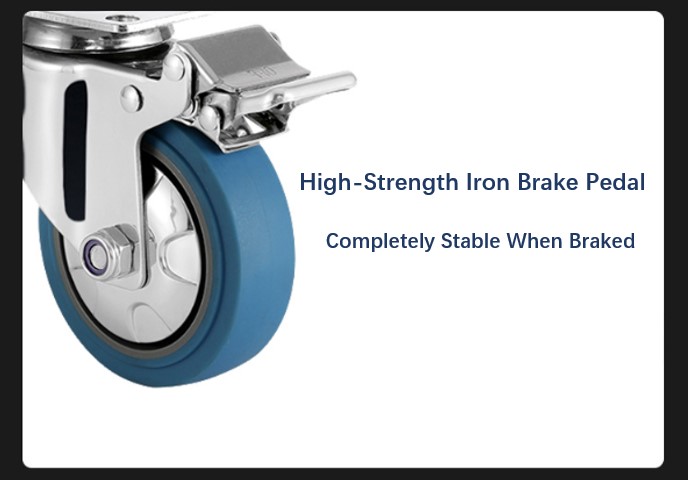 Heavy duty stainless steel caster Heavy-Duty Stainless Steel Caster | 100-150kg Load Capacity, 3"-5" TPR Wheels | OEM & Wholesale