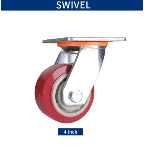 Heavy Duty Casters Heavy Duty Industrial Casters - Swivel Type with 4/5/6/8 Inch Solid PU Wheels