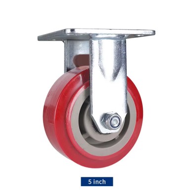 Heavy Duty Casters Heavy Duty Industrial Casters - Rigid Type with 4/5/6/8 Inch Solid PU Wheels