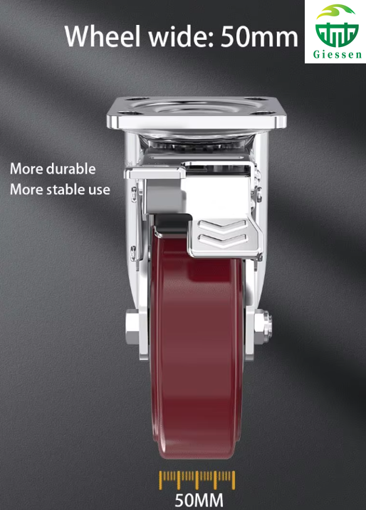 TPU on Iron Core Caster Supplier Heavy Duty TPU on Iron Core Rigid Casters for Industrial Equipment