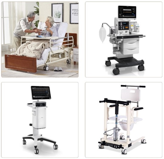 Swivel Brake Wheels for Hospital Equipment ODM Medical Caster with Swivel Brake 3/4/5 Inch TPR Wheels for Hospital Beds And Equipment