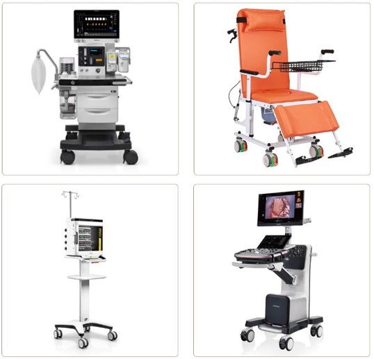 Swivel Brake Wheels for Hospital Equipment ODM Medical Caster with Swivel Brake 3/4/5 Inch TPR Wheels for Hospital Beds And Equipment