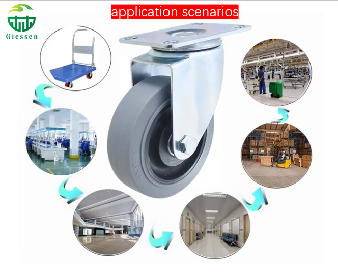 High Capacity Swivel Casters Heavy-Duty Industrial Casters - High Capacity 4, 5, 6, 8 Inch Swivel Wheels with Brake