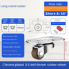 0.5 Inch Nylon Mini Swivel Caster Wheel Set with Screw Bag, Non-Punch Adhesive, Ideal for Furniture and Bathroom Use