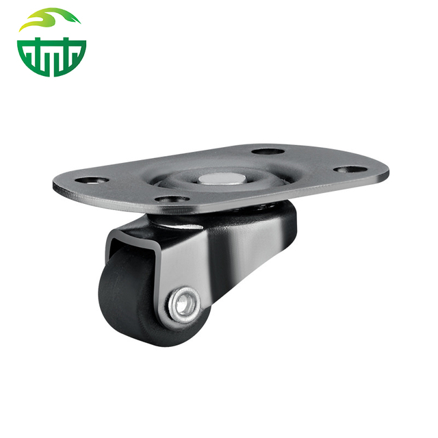 Mini Swivel 0.5 Inch Nylon Caster Wheel Set, White or Black, Non-Punch Adhesive, Perfect for Furniture and Bathroom Applications
