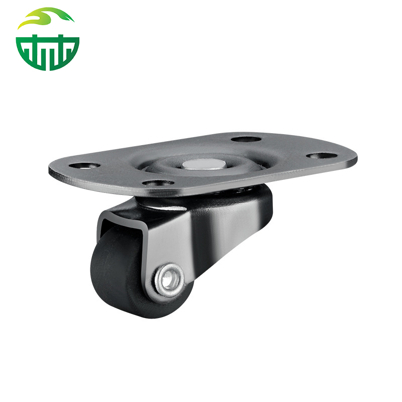 Mini Swivel 0.5 Inch Nylon Caster Wheel Set, White or Black, Non-Punch Adhesive, Perfect for Furniture and Bathroom Applications