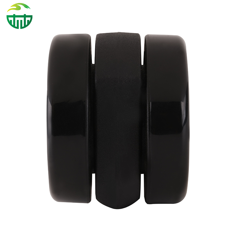 Lockable Yellow Furniture Wheel with Stem, Universal Swivel Wheel for Office Chairs