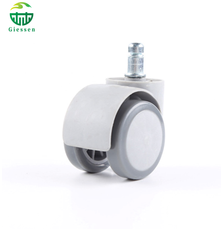 Durable Twin-Wheel Plastic Chair Casters Swivel Threaded Stem for Office Chair Casters