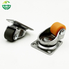 Silent 0.5-Inch Small Size Universal Furniture Casters – Plastic Steering, Punch-Free Adhesive, Vientiane Wheel for Bathroom & Storage