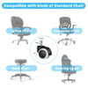 Durable Twin-Wheel Plastic Chair Casters with Swivel Threaded Stem for Office Chairs