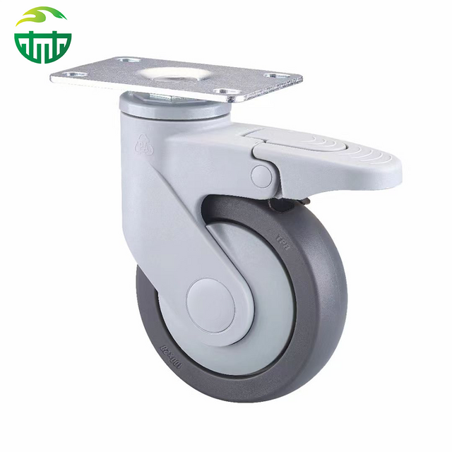  Edit Threaded Rod Soft TPR Medical Swivel Caster Wheel, Suitable for Hospital Beds