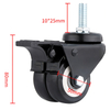 2-inch double-wheel furniture wheels, with brake double-foot wheels, easy-to-install office wheels, PVC casters, ODM and OEM wheel manufacturers