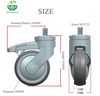 Medical Grade TPR Caster Wheels Suitable for Hospital Beds 3/4/5 Inch