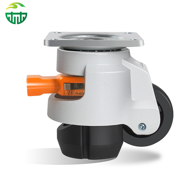 Heavy Duty Universal Fuma Caster Wheel, Steel & Iron, Rubber Swivel, Adjustable Handle, Linkage