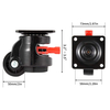 Footmaster Caster Black Leveling Casters Wheel Adjustable Height Casters Wheel for Industrial Equipment