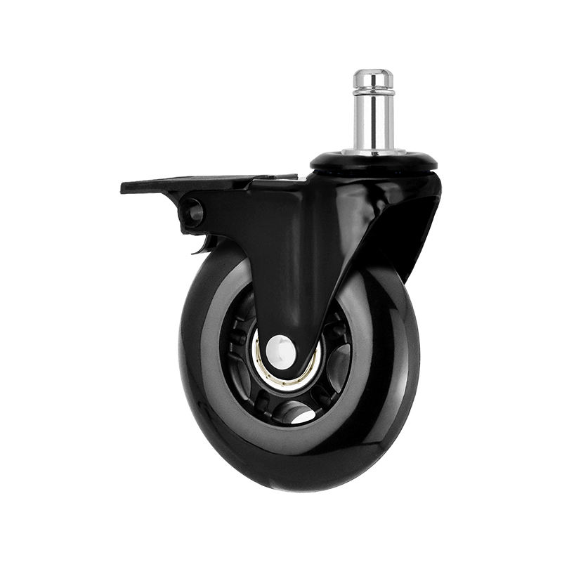 Customizable 3-Inch PU Wheels with Transparent Plated Bracket for Office And Game Chairs