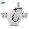 Customizable 3-Inch PU Wheels with Gray Plated Bracket for Office And Game Chairs
