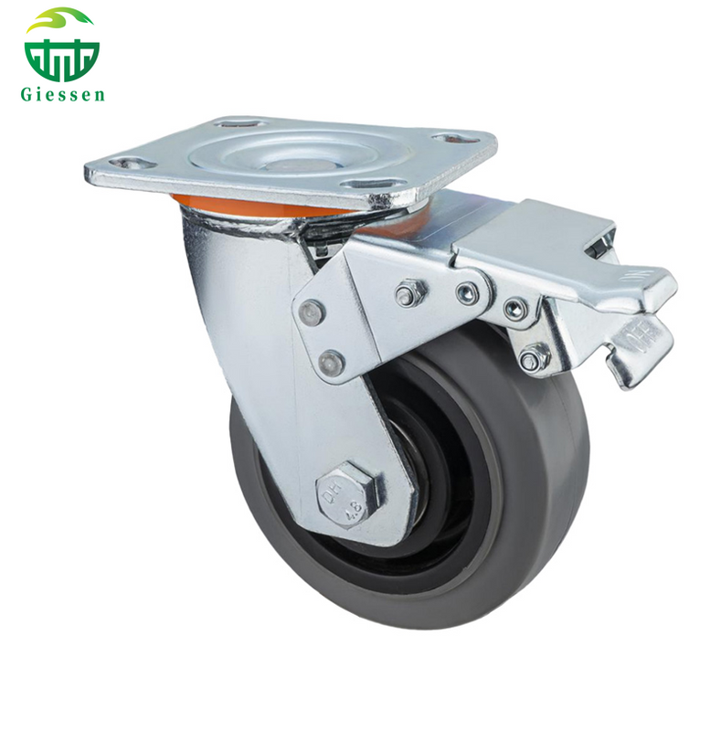 Heavy-Duty Industrial Casters - High Capacity 4, 5, 6, 8 Inch Swivel Wheels with Brake