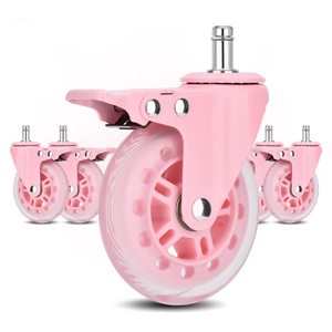 OEM 3inch PU Wheels with Plated Bracket for Office And Game Chairs Supplier