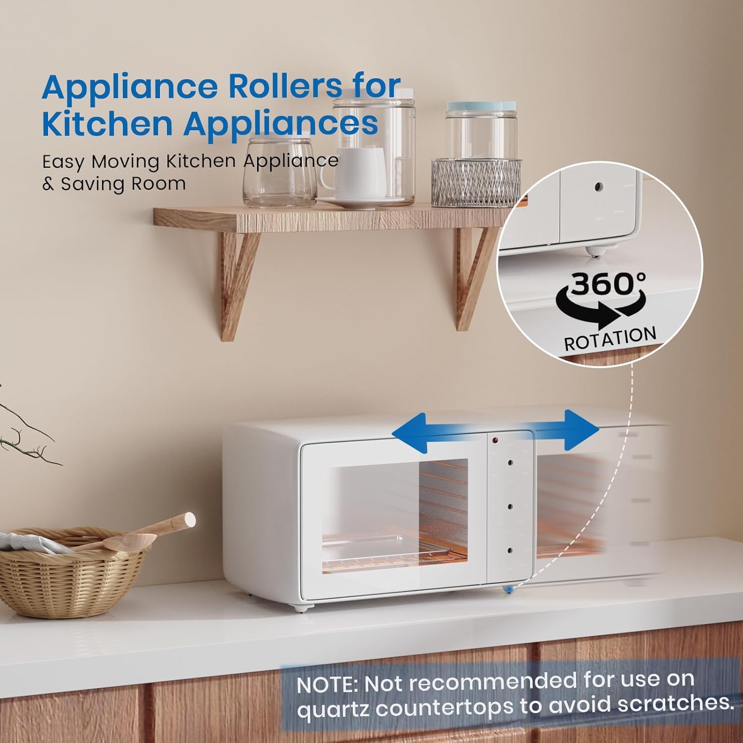 ODM Self-Adhesive Mini Swivel Caster Wheels for Kitchen Appliances & Countertops