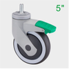 ‌ ‌New all-plastic medical nylon plus TPR multi-size caster 3/4/5 inch optional high load bearing, silent, wear-resistant, non-slip, shock-proof belt brake, suitable for medical beauty equipment