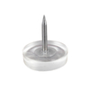 Round silicone nails, plastic transparent furniture foot nails, foot pads, table chairs, stools, anti-slip and silent floor foot nails, foot nail wholesaler