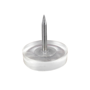 Round silicone nails, plastic transparent furniture foot nails, foot pads, table chairs, stools, anti-slip and silent floor foot nails, foot nail wholesaler