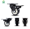 Black White PP Medium Duty Swivel Caster Wheels with Brake – Furniture Trolley Cart Tool Casters