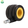 Lockable Yellow Furniture Wheel with Stem, Universal Swivel Wheel for Office Chairs