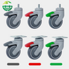 All-Plastic Quiet Swivel Caster with TPR Rubber for Medical Equipment