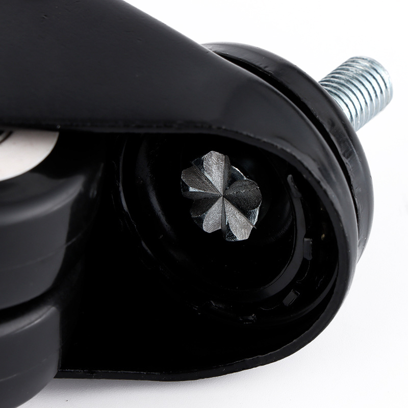 2-inch double-wheel furniture wheels, with brake double-foot wheels, easy-to-install office wheels, PVC casters, ODM and OEM wheel manufacturers