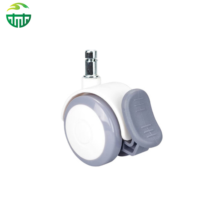 Medical Trolley & Beauty Equipment Casters with Brake - PVC, Swivel Style, Customizable