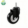 Black PU Casters Solid Polyurethane Wheels for Furniture And Carts