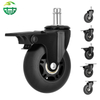 Hot Sale Furniture Caster Wheels 3 Inch TPR Anti-Static ODM Caster Rubber Swivel Brake Office Chair Caster Wheels with Brake
