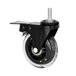 Customizable 3-Inch PU Wheels with Transparent Plated Bracket for Office And Game Chairs