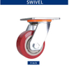 Heavy Duty Industrial Casters - Swivel Type with 4/5/6/8 Inch Solid PU Wheels
