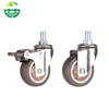 Mini Thermoplastic Rubber Swivel Caster Wheels Low Noise for Trolley Laundry Home Use