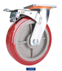 Heavy Duty Industrial Casters - Swivel And Brakes Type with 4/5/6/8 Inch Solid PU Wheels