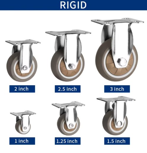 2 Inch Gray Chrome Plating Furniture Castors Wheel Furniture Fittings Rotating Wheel Caster 