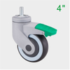OEM 4 Inch Green TPR Medical Swivel Caster Wheel for Hospital Beds Supplier