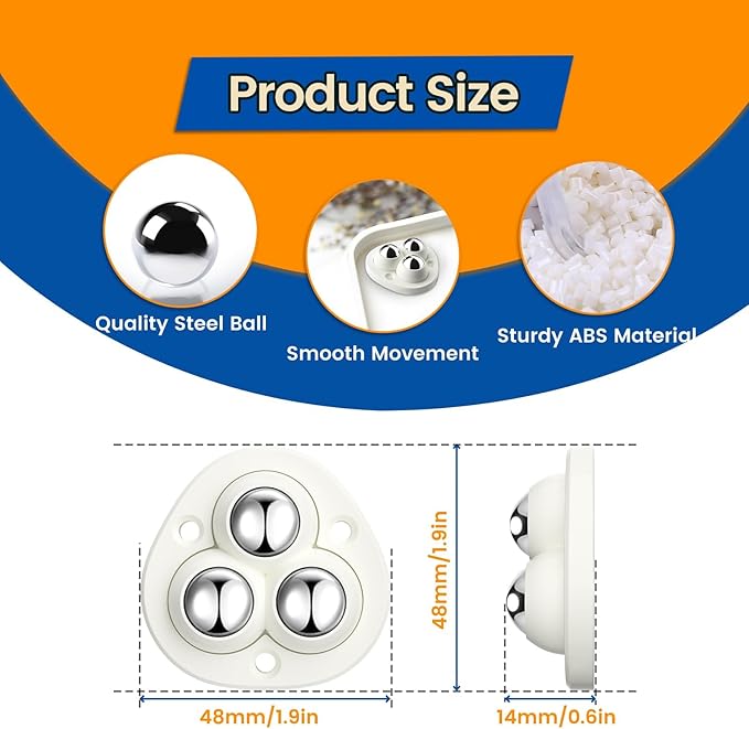 ODM Mini Self-Adhesive Swivel Caster Wheels for Small Household Appliances