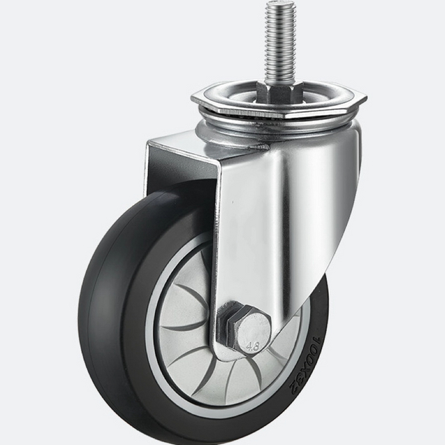 Chinese Manufacture Wear-resistant Castor 2.5inch Screw Universal TPR Wheel Caster for Trolleys