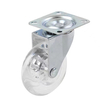 1.5-inch, 2-inch, 3-inch screw rod base plate quick-release pin rod crystal transparent universal casters TPU material silent universal casters with brake furnitureTransparent casters for office desks