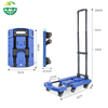 High Quality Black 6 Wheel Heavy Duty Folding Hand Truck Trolley Cart Foldable Hand Trolley Cart
