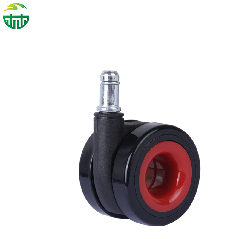  Edit Lockable Red Furniture Wheel with Stem, Universal Swivel Wheel for Office Chairs