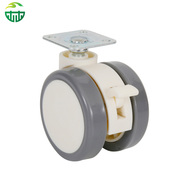 High-Quality Polyurethane Furniture Wheel with Low Noise And Total Lock Double Wheel