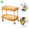 Golden Threaded Stem Rubber Caster Wheel for Dining Carts, Hotels and Restaurant Trolleys