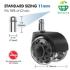 High-end 2-inch PU silent casters, transparent double-wheel office desk and chair furniture casters, swivel spring roller gaming chairs