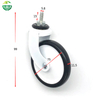 3 Inch White Threaded Stem Rubber Wheel for Dining, Hotel Restaurant Trolleys