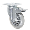 3-inch Transparent PU Office Chair Caster Wheels - Universal Plate Mount Furniture Casters